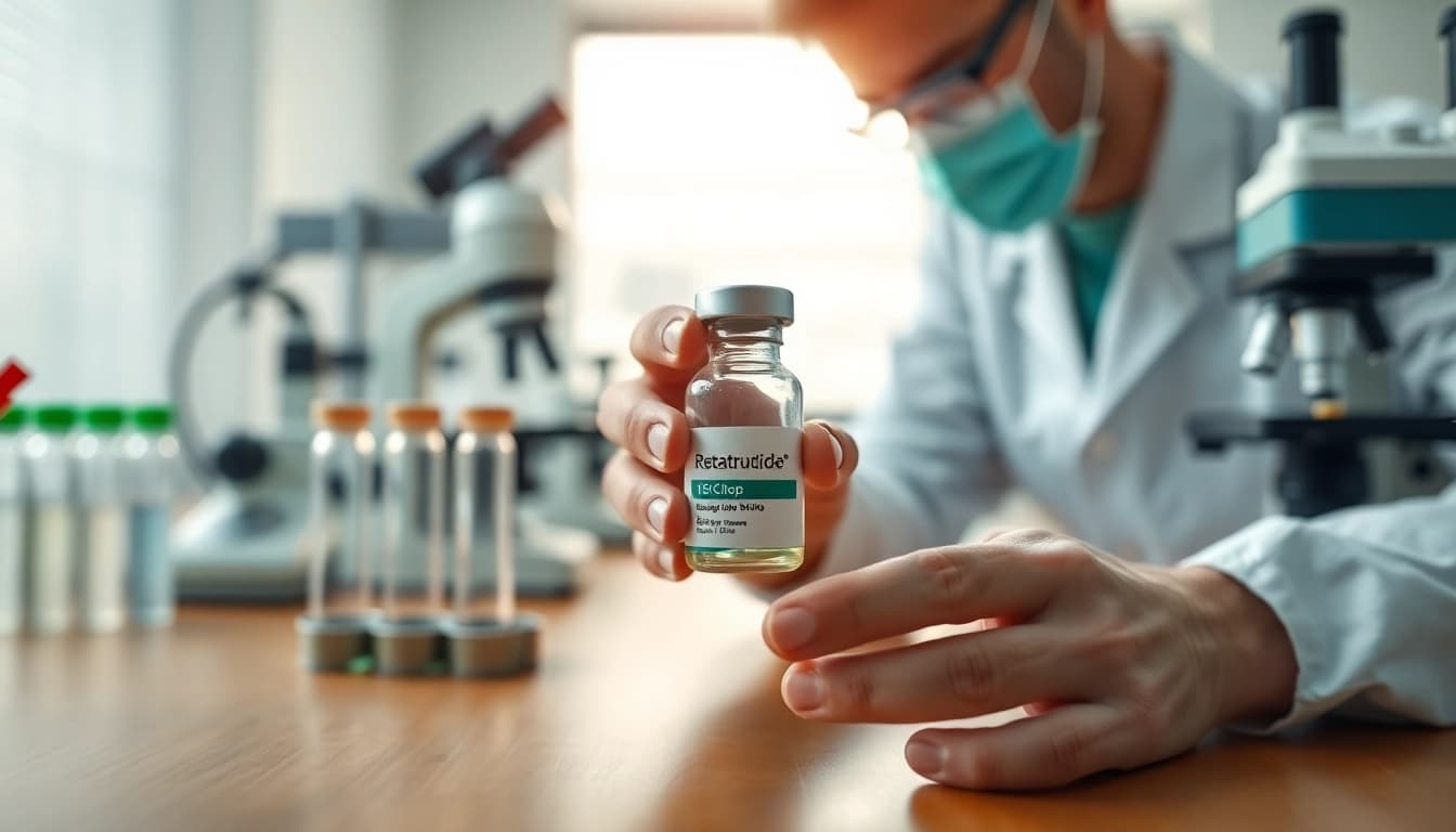 Showcasing Retatrutide in a clinical setting, highlighting research significance and innovation.
