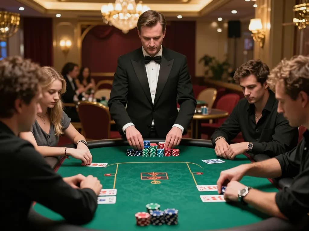 Engaged players at a high-stakes poker game at https://mm88.green/, showcasing strategic betting moments.