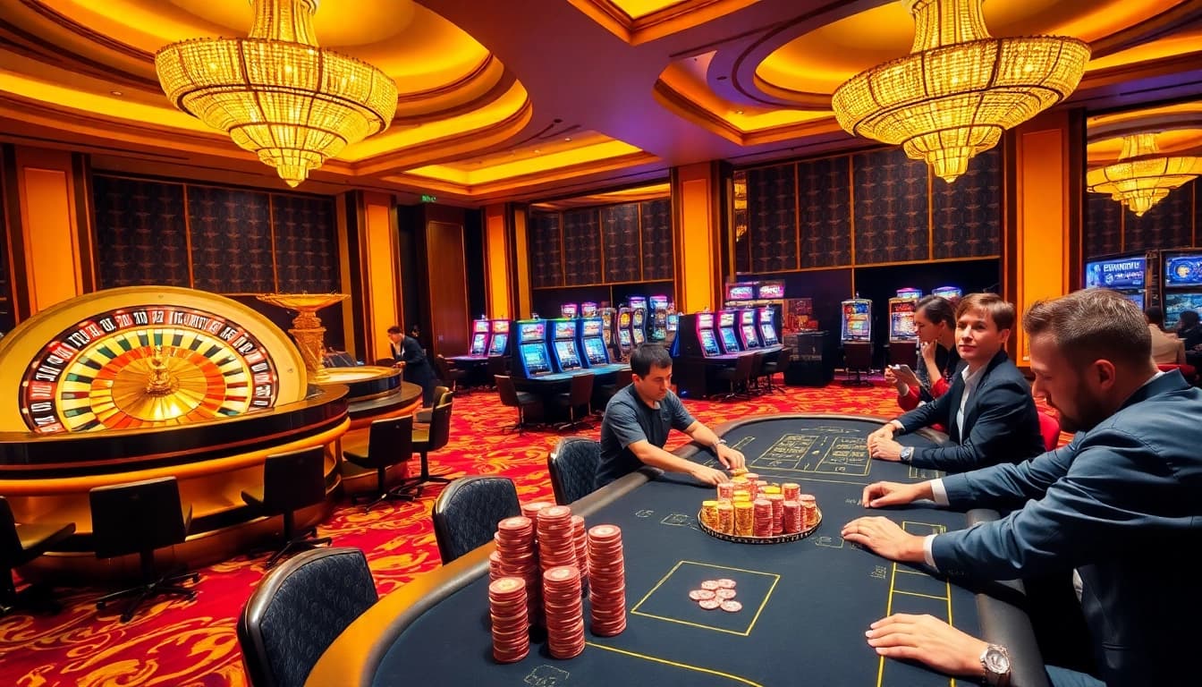 Experience luxurious gambling at FEBET with vibrant poker chips and a roulette wheel.