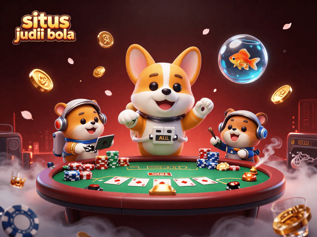 Engage with exciting situs judi bola experiences in a vibrant space casino with unique characters.