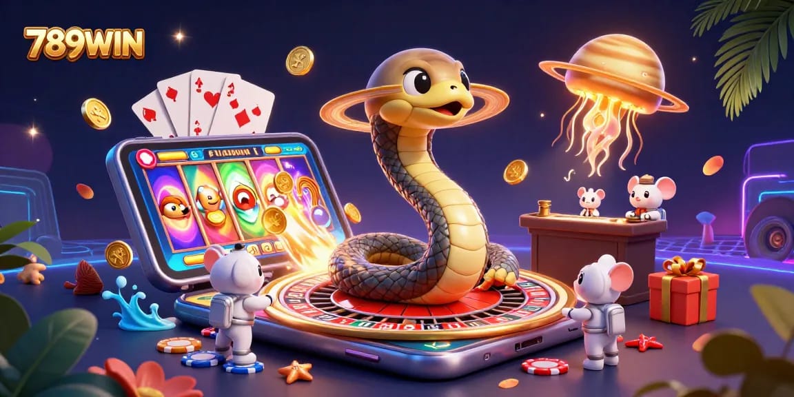 Join the excitement at 789WIN with vibrant games and bets in this dynamic illustration!