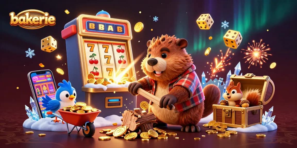 Experience thrilling gameplay at bakerie, featuring a lively scene of cartoon characters in a vibrant casino setting.