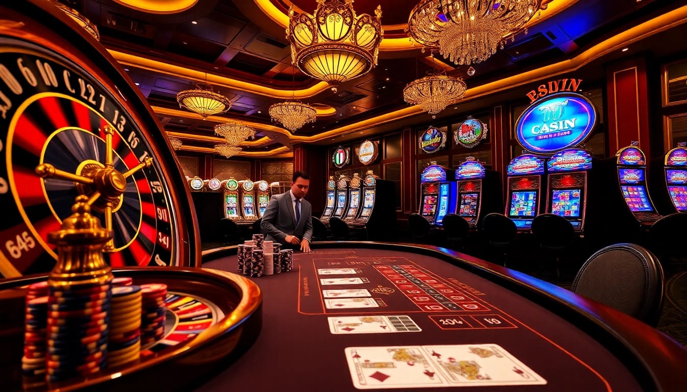 A thrilling blackjack game at 98win com, showcasing vibrant chips and an elegant dealer.