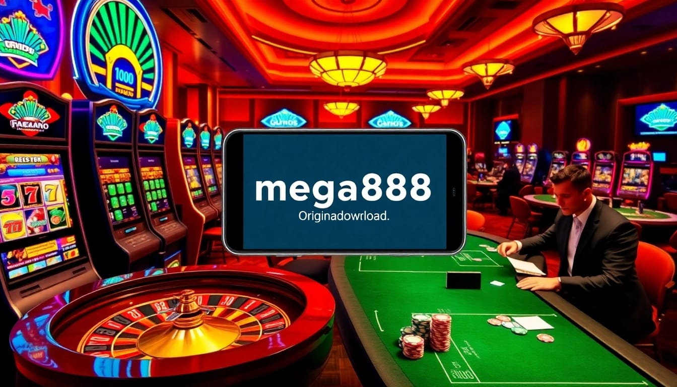 Experience the excitement of mega888 original download in a luxurious casino setting.