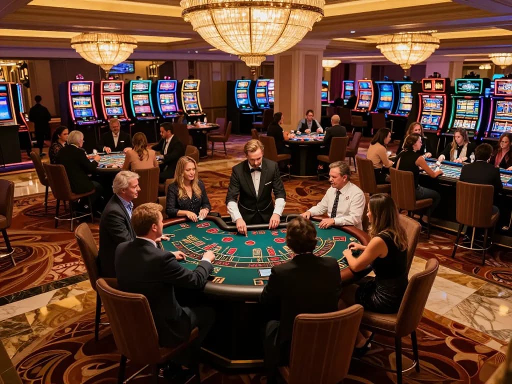 Players strategizing at the baccarat table while experiencing trang chủ go99's luxurious gaming atmosphere.
