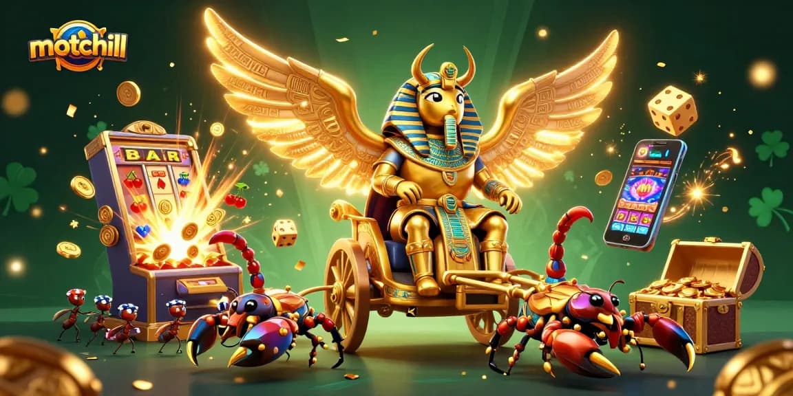 Experience exhilarating wins at motchill with an action-packed slot machine scene igniting excitement.
