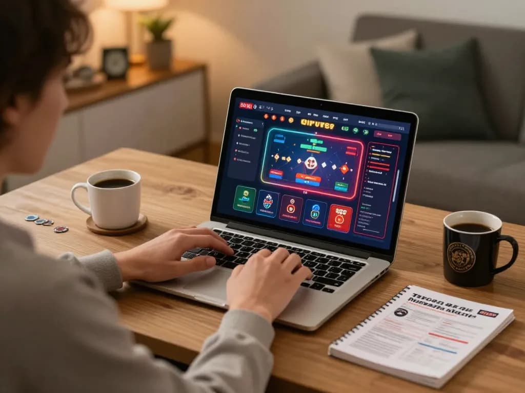 Engaging online gaming experience on SHBET .COM with a player strategizing at home.