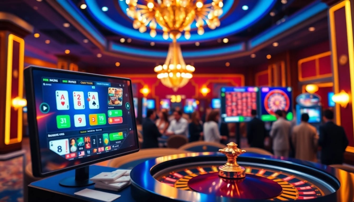 Engage in thrilling games at 789 f casino, featuring stunning poker and roulette tables, and vibrant gaming interfaces.