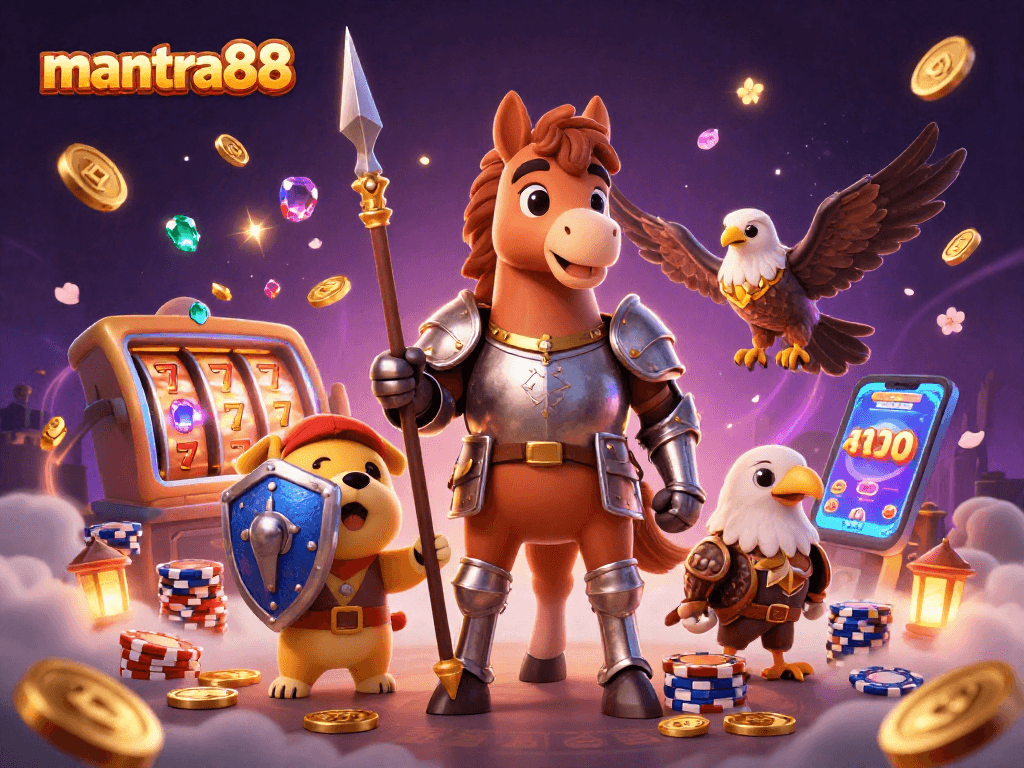 Engage with mantra88's thrilling slot experience in this vibrant casino scene.