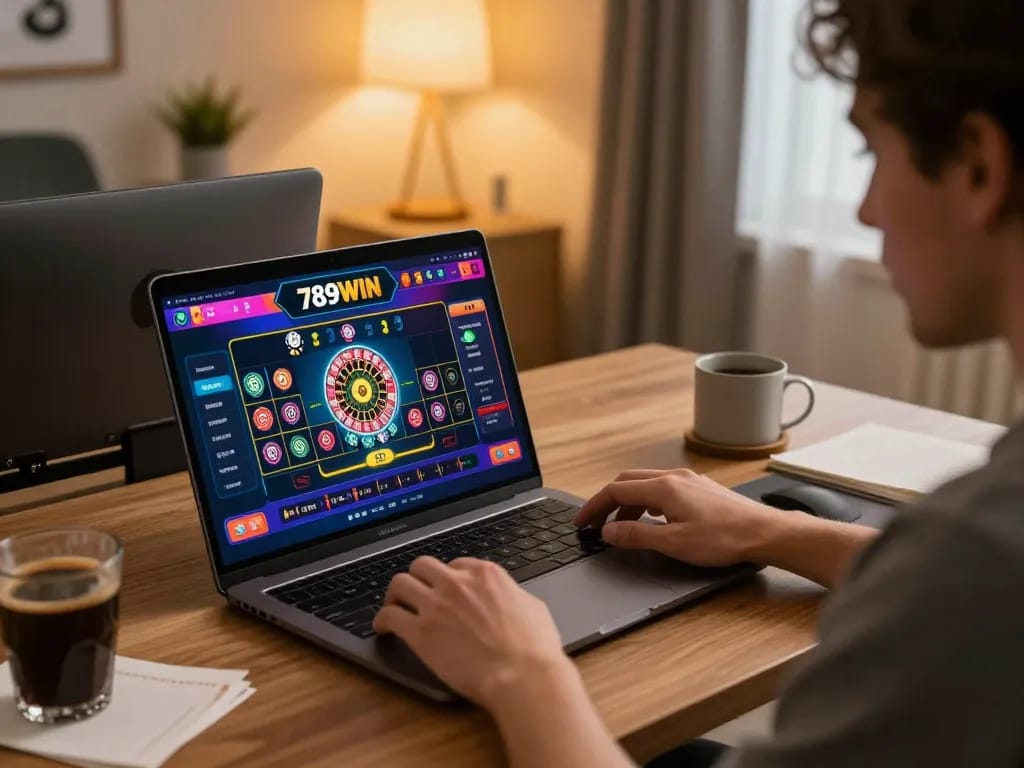 Player enjoying a live roulette game on 789WIN's website, showcasing an engaging online casino experience.