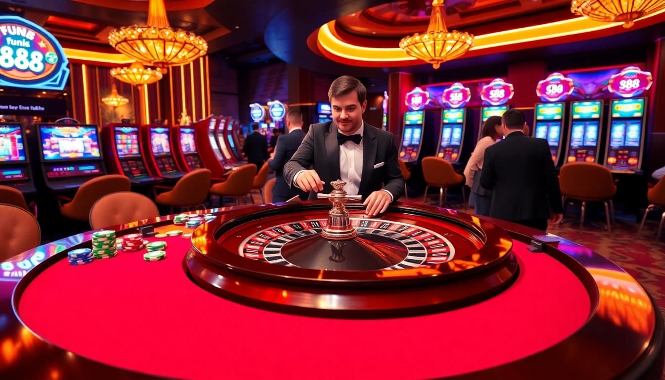 Engage with thrilling gaming action at the fun88 link with vibrant casino visuals.