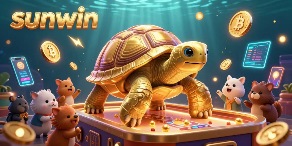 Experience winning with sunwin's vibrant gaming scene featuring golden tortoise pinball action.