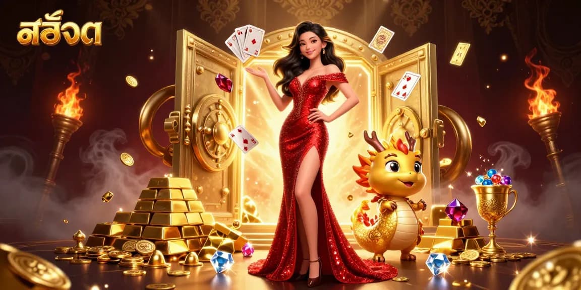 Experience the thrill of สล็อต gaming with a stunning illustration of fortune and excitement.