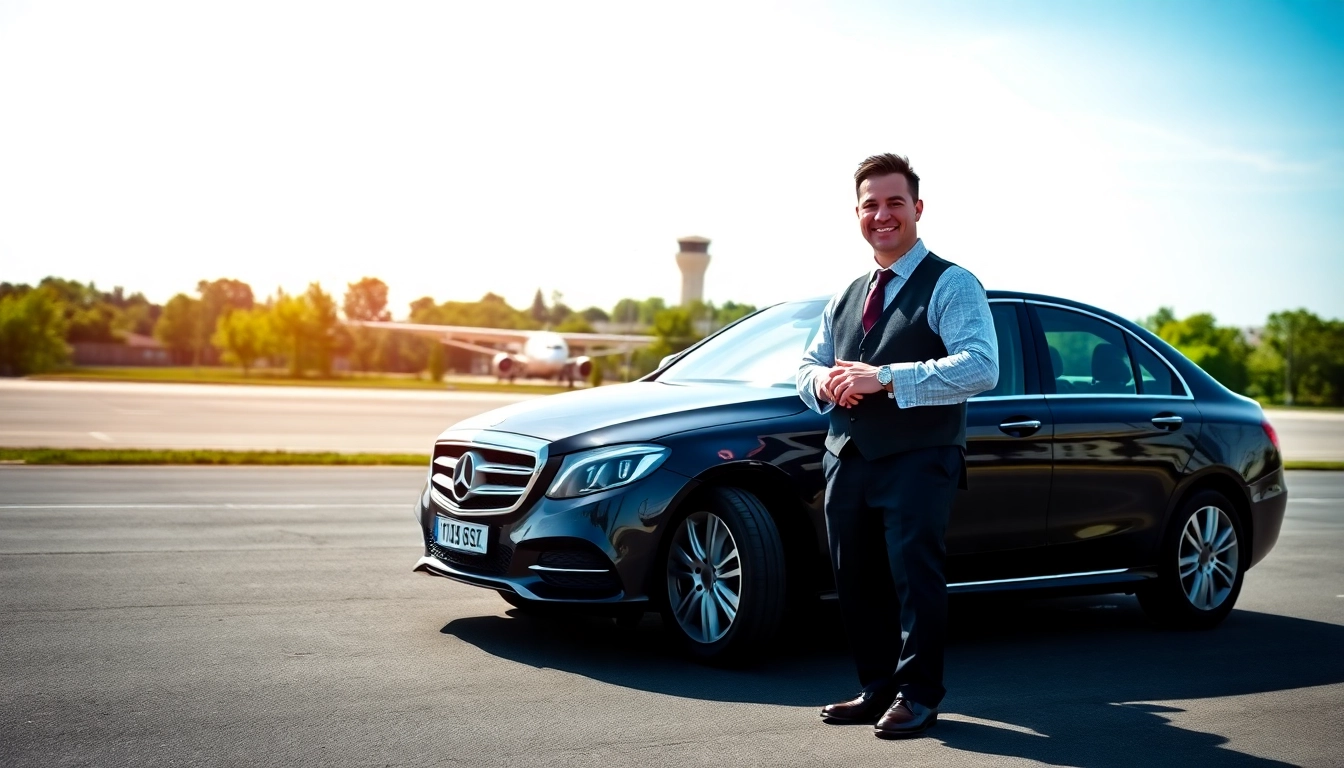 Capture of a taxi Nottingham to Birmingham Airport with a professional chauffeur and scenic backdrop.