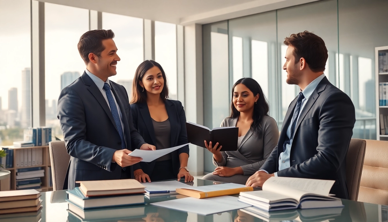 immigration lawyer in the US assisting clients in a Miami office for visa applications