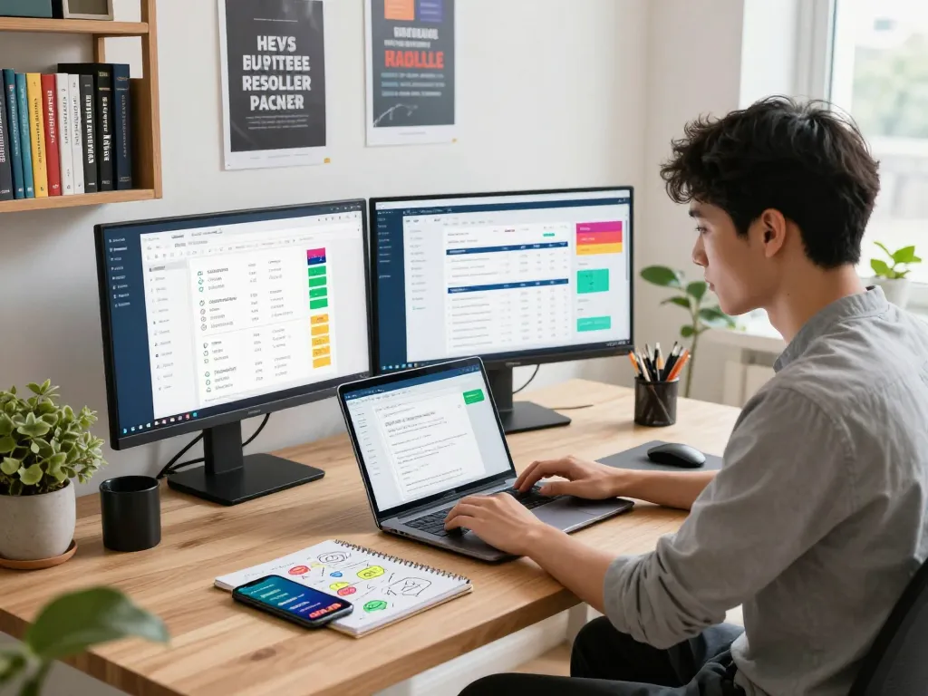 Managing customer analytics on the Sky Glass IPTV Reseller Panel in a modern workspace.