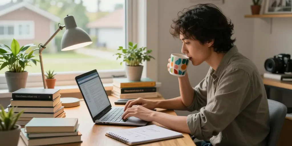 Read this article in a cozy home office with a writer working at a laptop