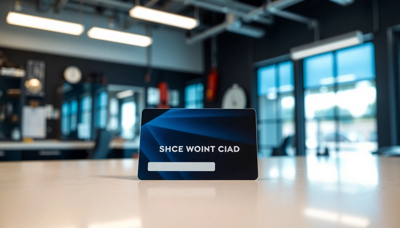 Gift card for window tint service featuring unique design elements and luxury appeal.