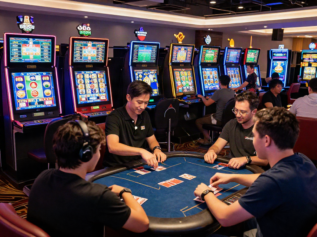 Players engaging in various games at LU88 online casino, highlighting vibrant betting environment.