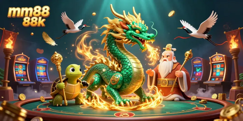 Experience thrilling moments with mm88 88k as you venture through vibrant casino elements and dynamic characters.