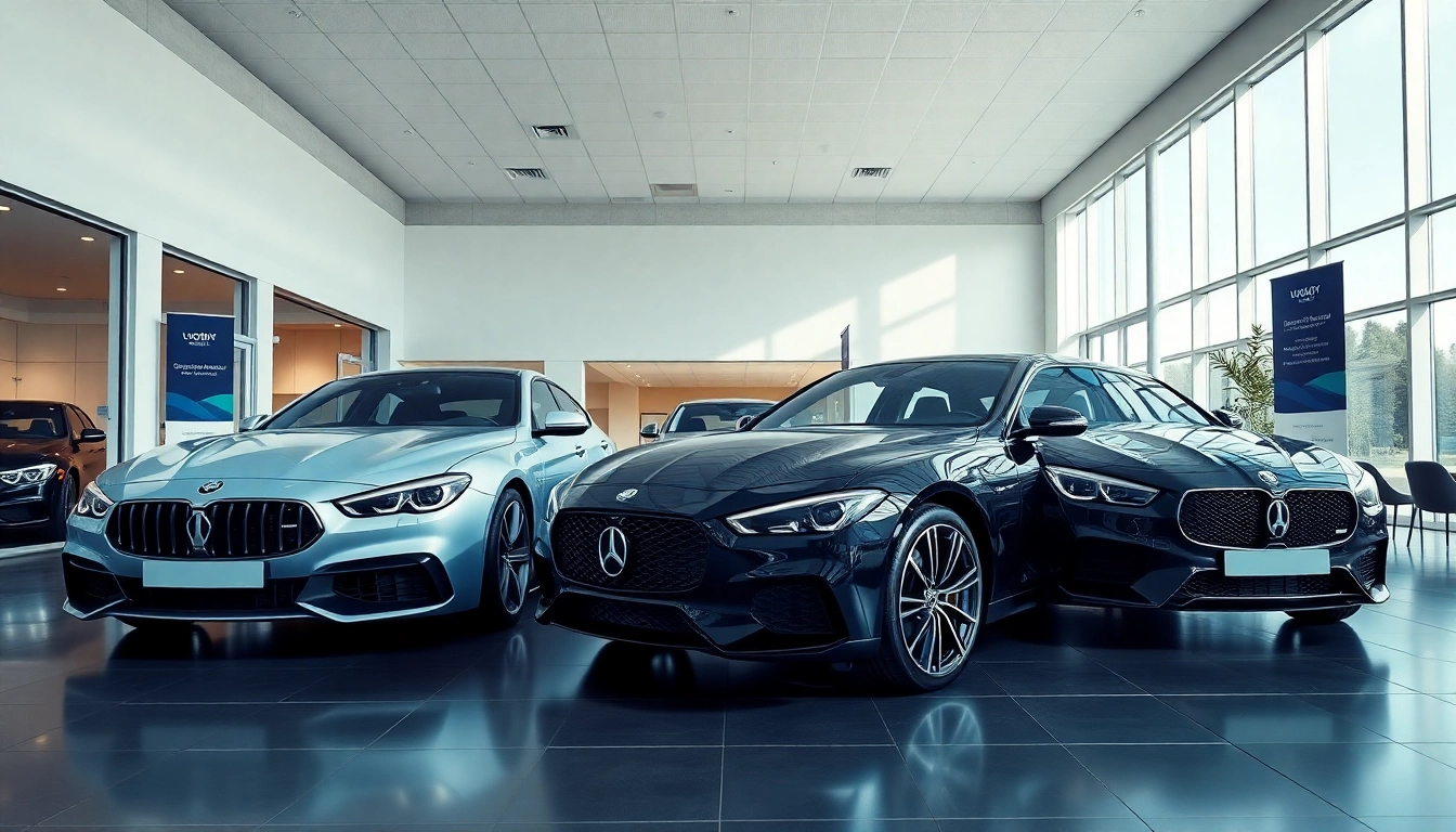 Showcase of luxury vehicles at a dealership in Virginia water highlighting premium offerings.