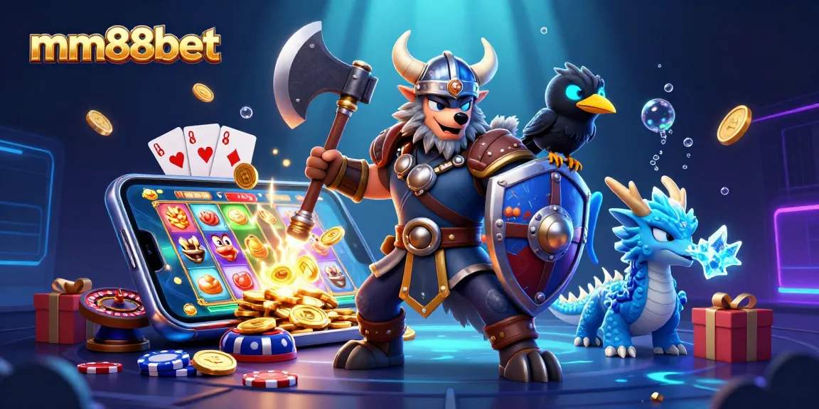 Engage with your favorite games on mm88bet with a heroic Viking warrior and mystical creatures.