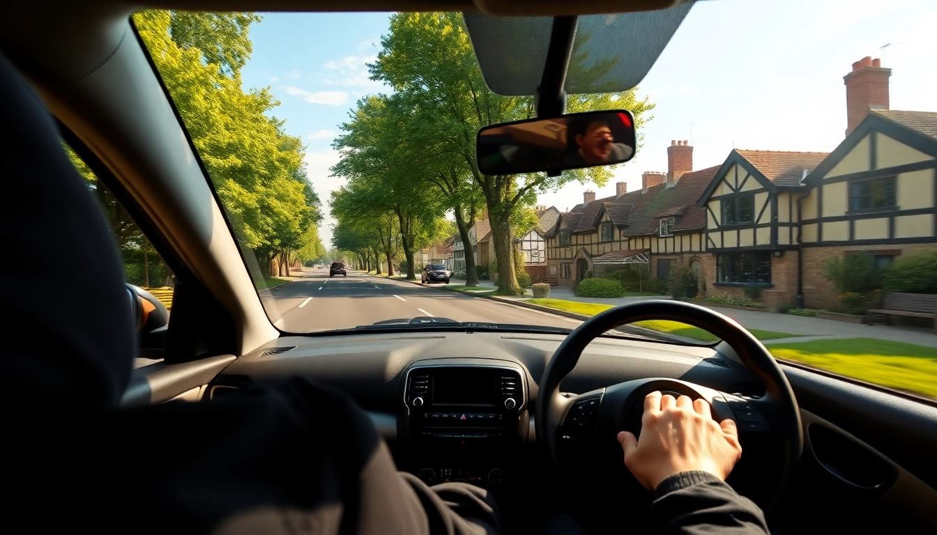 Experience Thames Ditton with a driver on a scenic village route in lush natural surroundings.