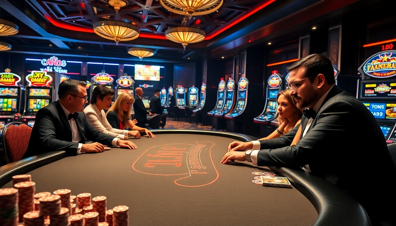 Experience high-stakes poker at vz99g.jpn.com with dazzling chips and vibrant slot machines.