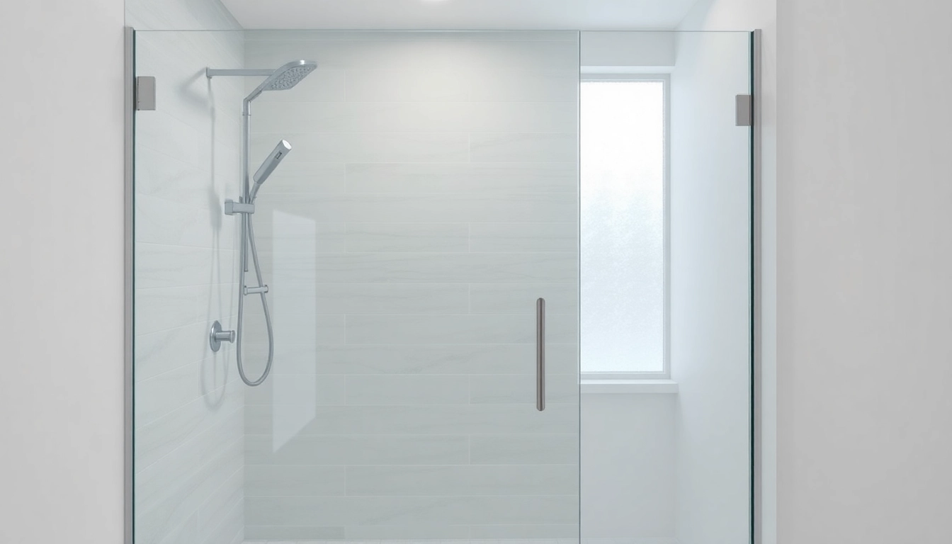 Experience elegant shower doors enhancing a modern bathroom's charm and sophistication.