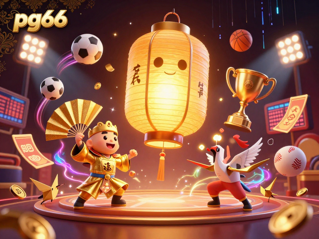 Experience thrilling gameplay at pg66 with dynamic sports betting elements featuring vibrant characters and gold accents.