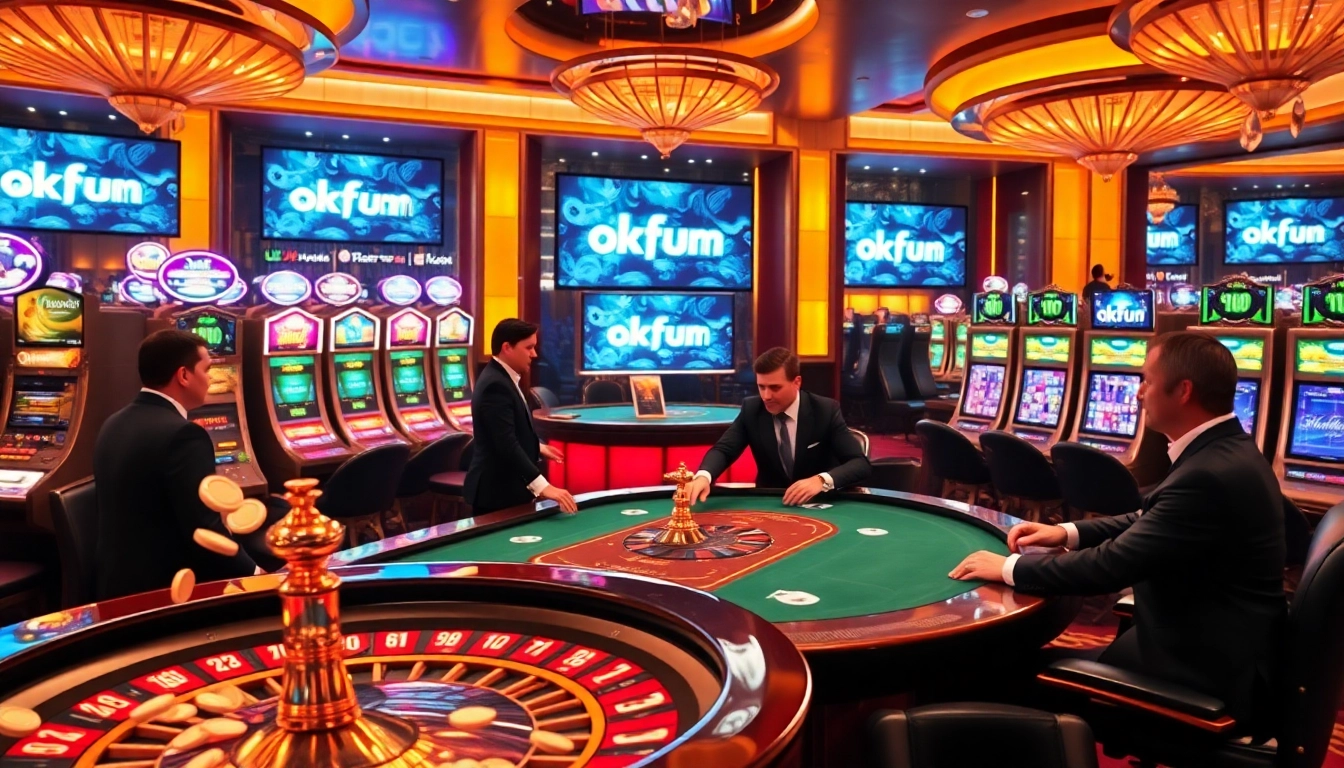 Experience the excitement of gambling at okfun.com with vibrant poker and slot action.