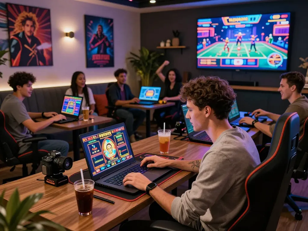 Engaging gamers enjoying 789club online casino experience in stylish lounge atmosphere