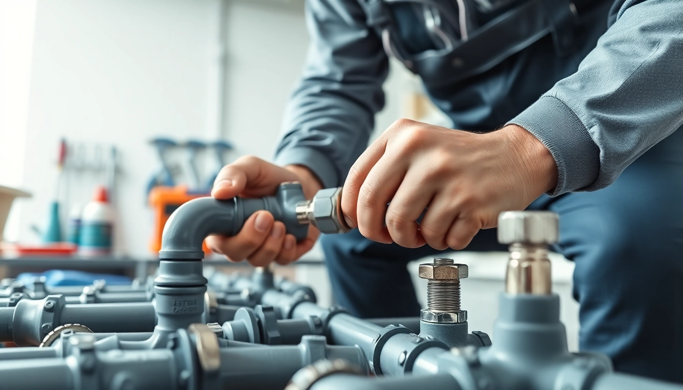 Expert performing whole house repiping services St Petersburg FL with modern plumbing tools.