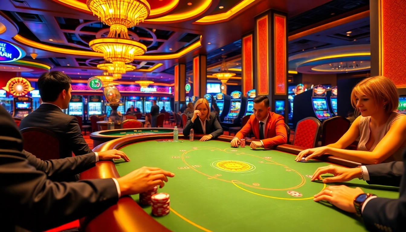 Experience the thrill of online gambling at loto188.gb.net with vibrant poker and casino visuals.