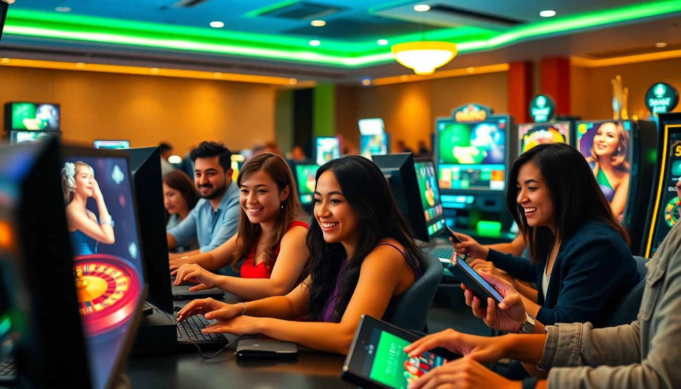 Exciting online gaming experience at winvn88.live with diverse players engaging in casino games.