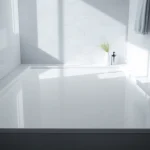 Showcase of elegant shower bases in a modern, stylish bathroom with sleek design.