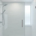Experience elegant shower doors enhancing a modern bathroom's charm and sophistication.