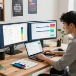 Managing customer analytics on the Sky Glass IPTV Reseller Panel in a modern workspace.