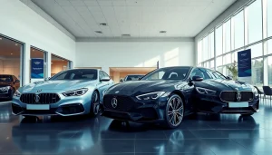 Showcase of luxury vehicles at a dealership in Virginia water highlighting premium offerings.
