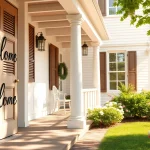 Colonial home renovation showcasing stunning architectural updates and a welcoming garden.