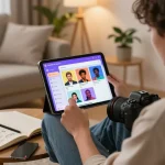 Explore engaging NSFW AI chat with customizable characters in a cozy living space.