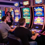 Exciting gameplay scene of bonus buy slots at aboutderbyshire.co.uk, with diverse players enjoying vibrant animations and casino atmosphere.