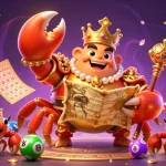 Experience thrilling lottery action with 58win08's vibrant gaming elements and golden crab emperor!