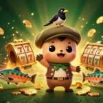 Join the fun with 777x1 as you spin winning slots among golden coins and festive characters!