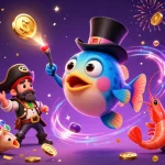 Experience the excitement of crazyvegas with a vibrant 3D casino scene featuring an anglerfish, shrimp, and sea snail.